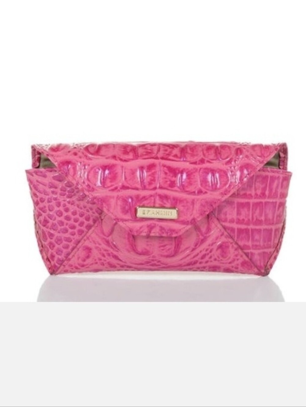 💕▪️Brahmin▪️ Eyeglass Case In Hibiscus Ombre Melboutne Genuine Leather Pink